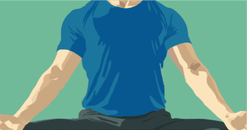 תמונה של גבר יושב ישיבה מזרחית